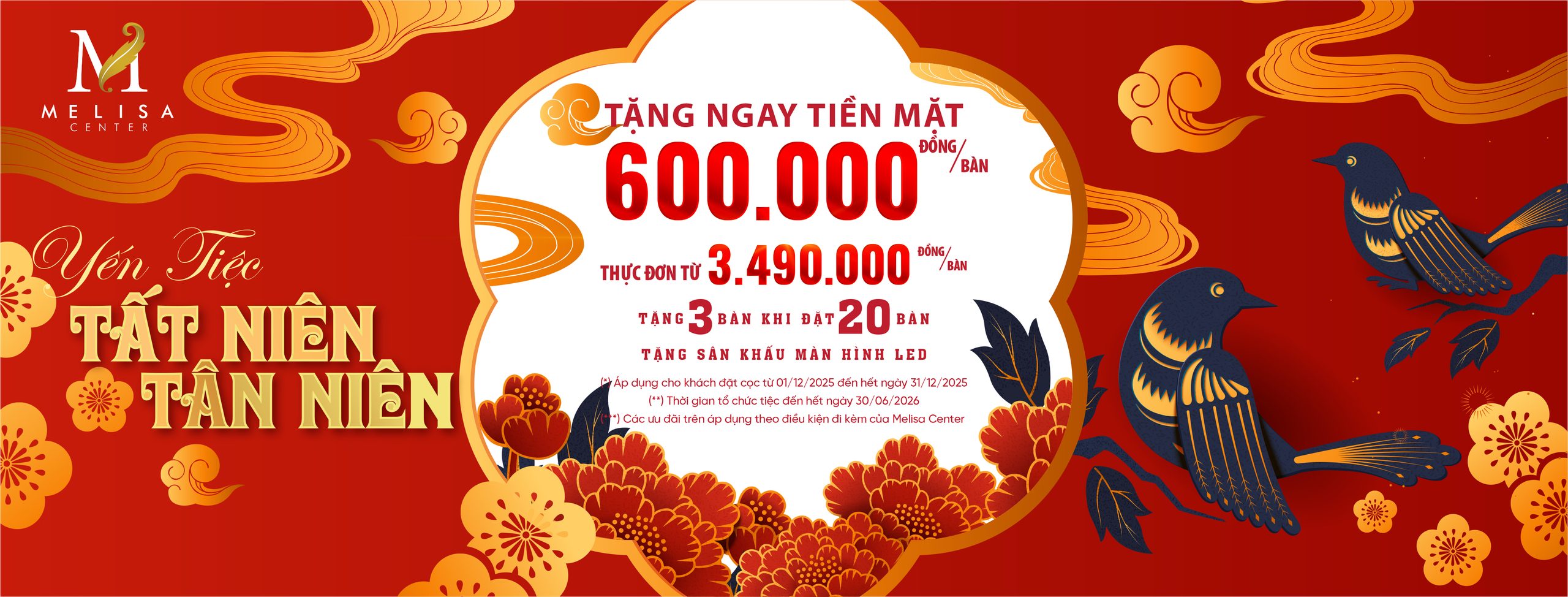 Chương trình yến tiệc sự kiện Melisa Center