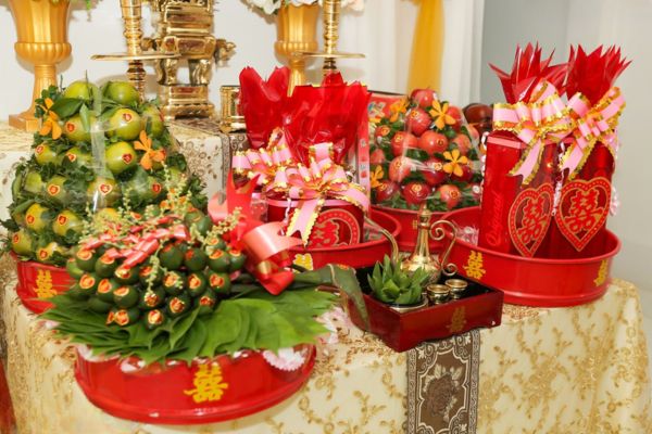 Trang trí mâm quả ăn hỏi