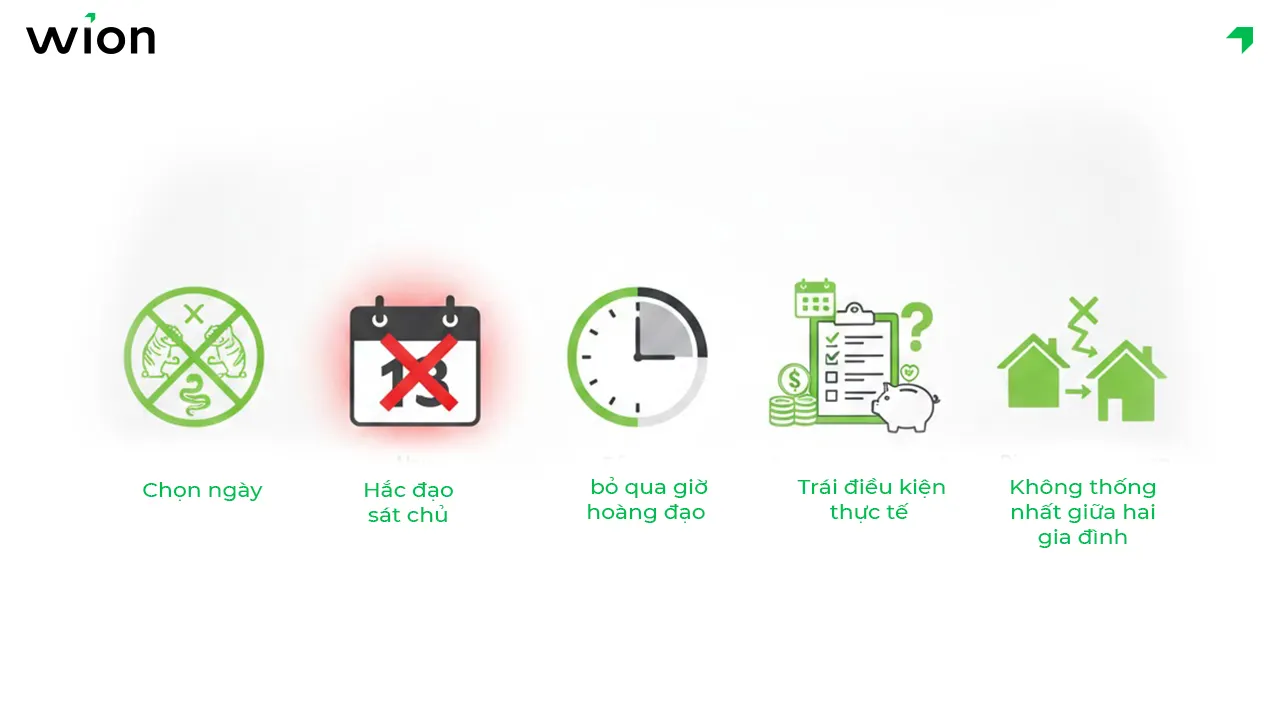 Những điều cần tránh khi chọn ngày cưới năm 2026