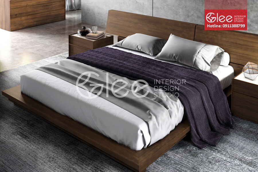 Giường ngủ phong thủy với bố cục cân đối