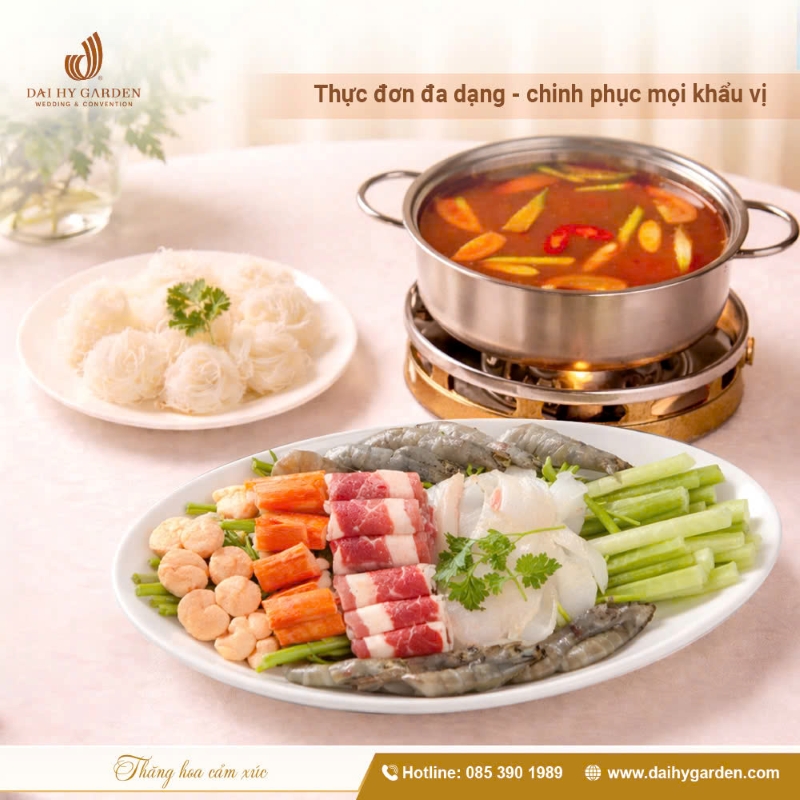 Thực đơn cưới tại Đại Hỷ Garden