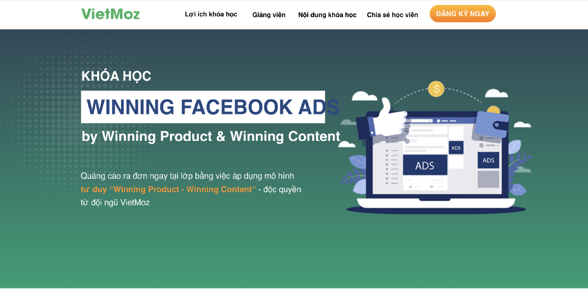 Biểu đồ kết quả quảng cáo Facebook giáo dục