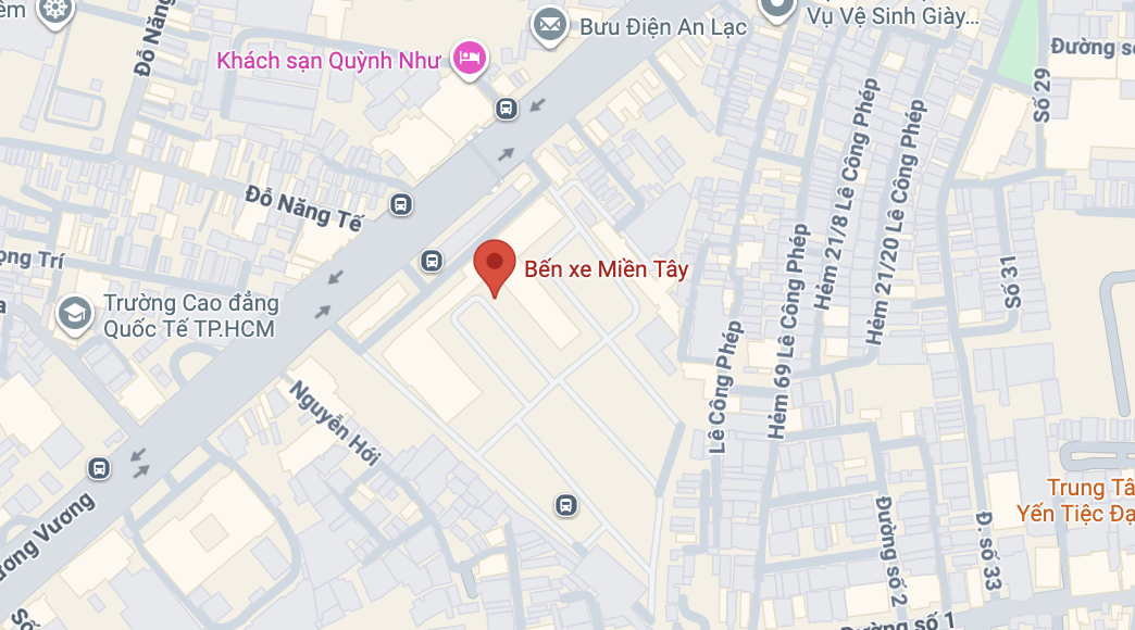 Bến xe Miền Tây, một trong những hub vận tải hành khách lớn nhất phía Nam