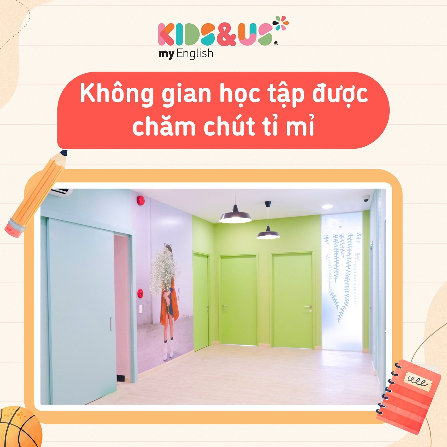 Không gian học tiếng Anh