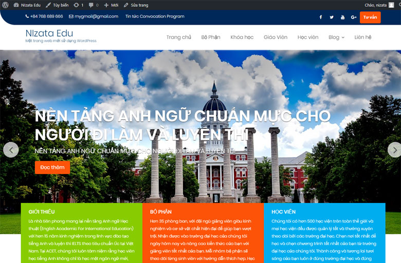 Website giáo dục chuyên nghiệp
