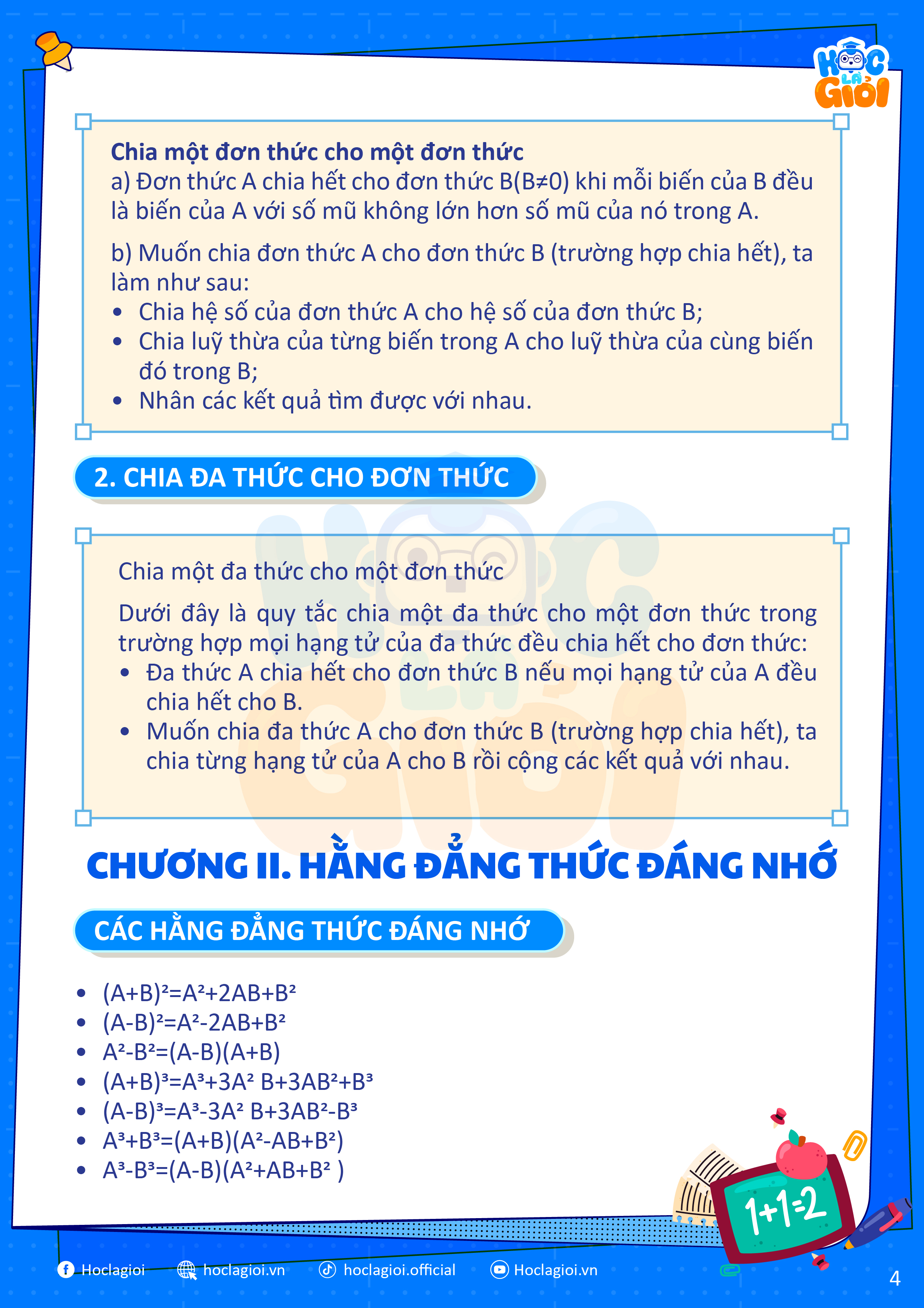 7 hằng đẳng thức đáng nhớ