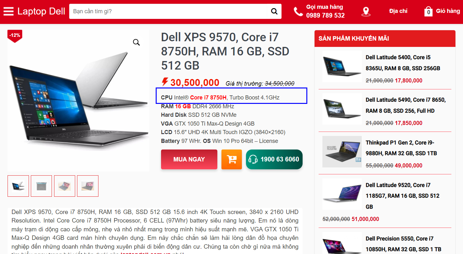 So sánh tên chip Intel