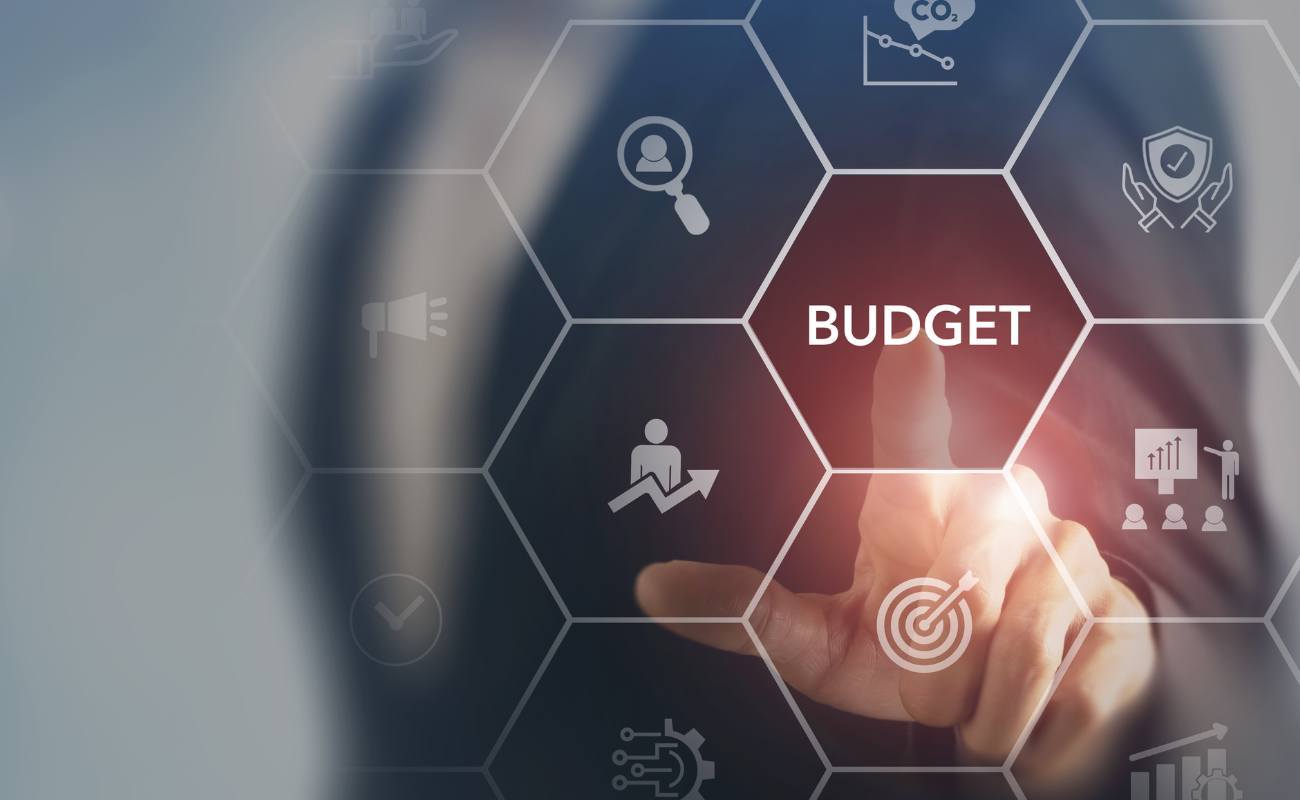 An average breakdown of a marketing budget allocation