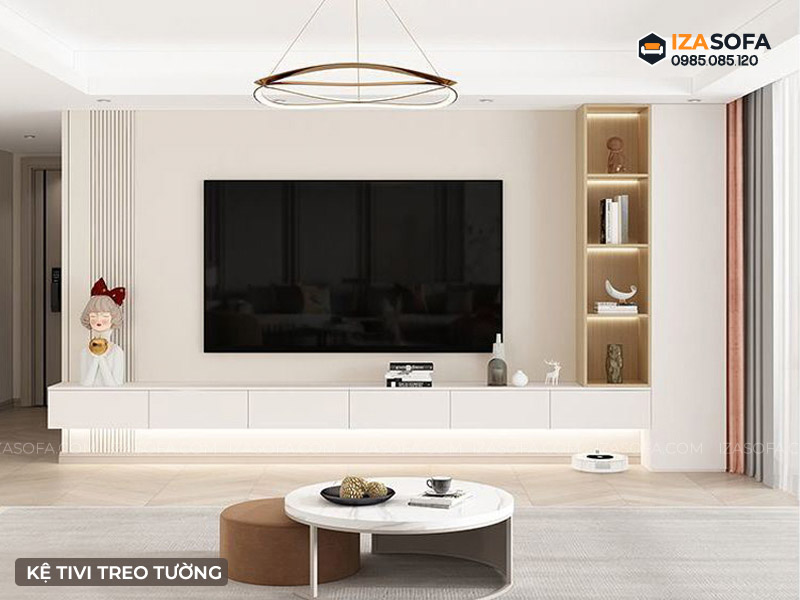 Tivi TCL treo tường phòng khách