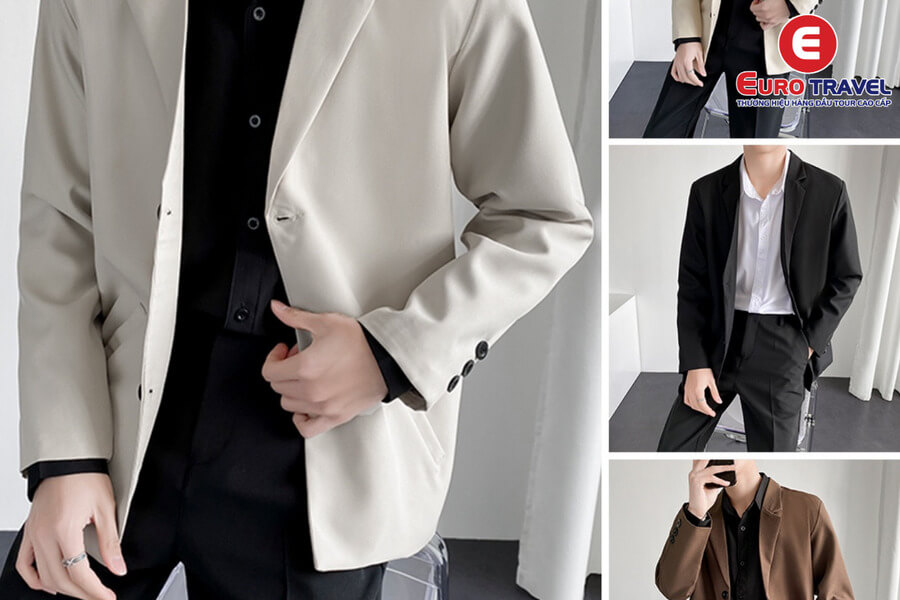 Áo phông + Áo blazer, chọn trang phục đi du lịch