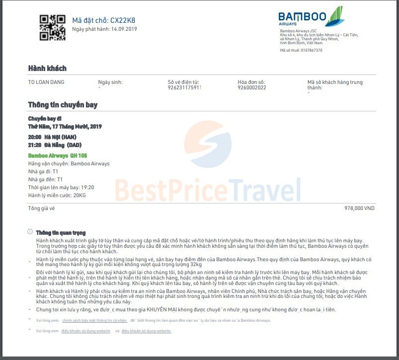 Minh họa đặt vé máy bay