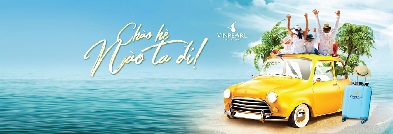Màn hình website Vinpearl hiển thị khuyến mãi