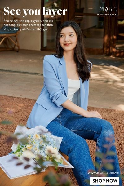 Áo blazer nhún xắn tay cách điệu hiện đại trẻ trung