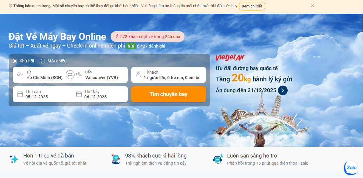 Mẹo đặt vé tiết kiệm