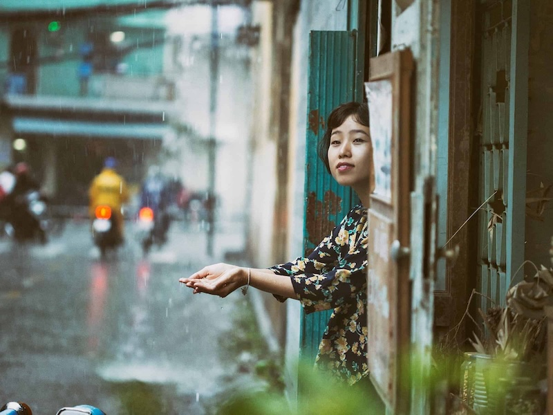 Đường phố Sài Gòn mùa mưa