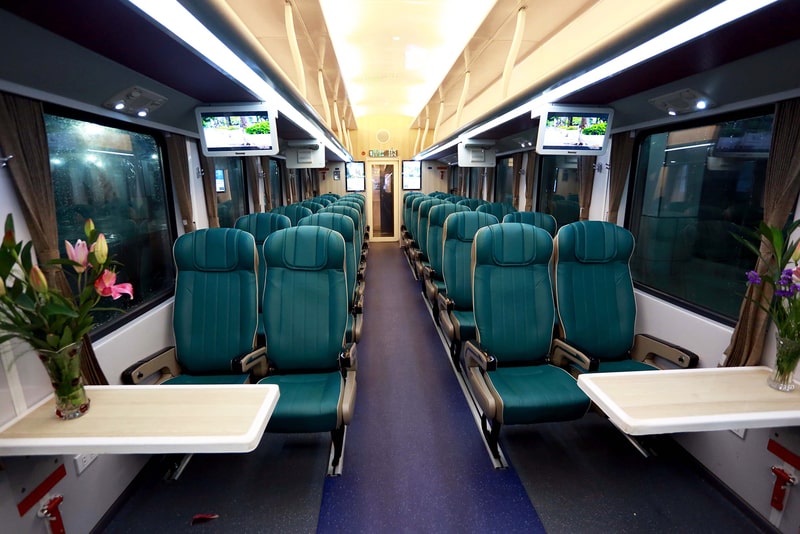 Ghế ngồi điều hòa trên tàu hỏa