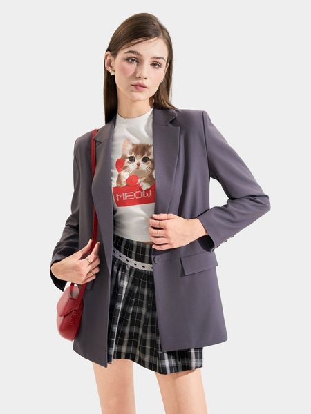 Blazer chân váy caro