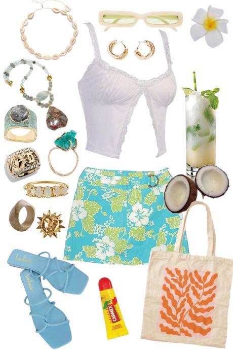 Trang phục biển tông kem