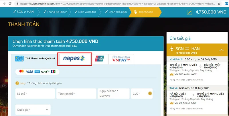 Làm thủ tục sân bay