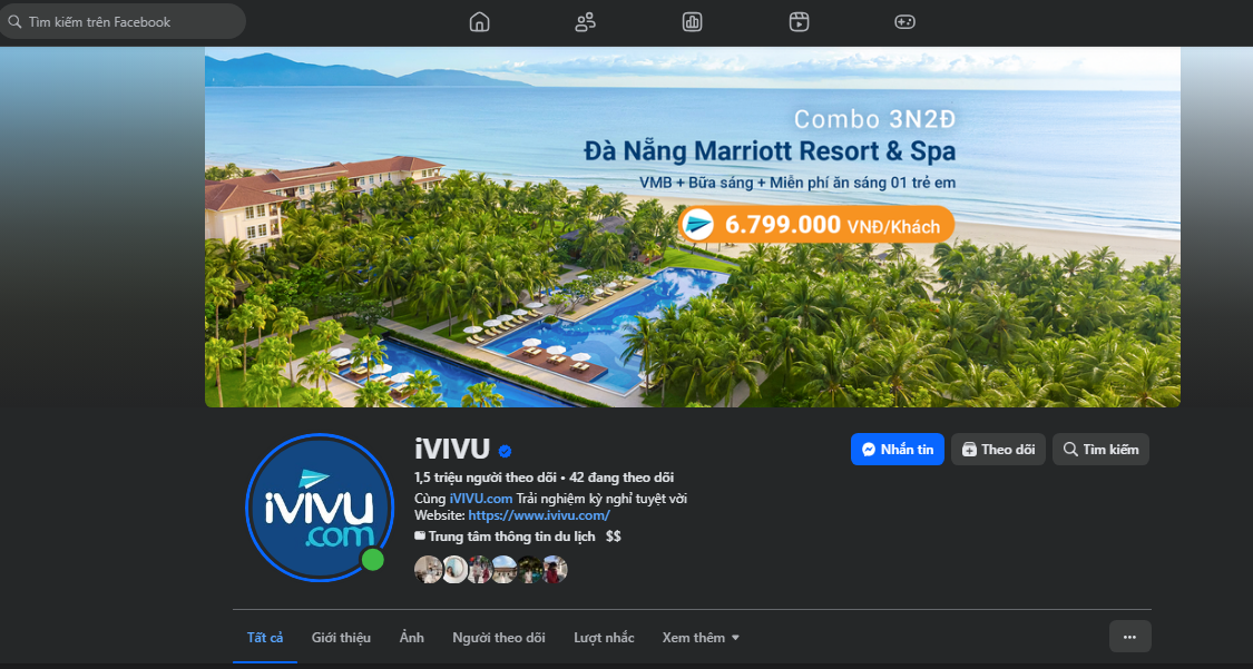 Fanpage chính thức của iVIVU.com