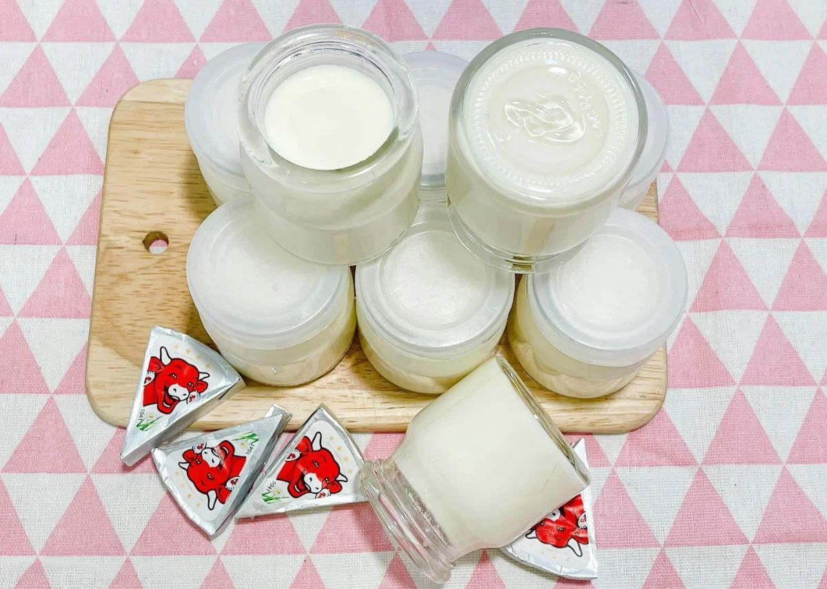 Thành phẩm sữa chua phô mai sau khi làm