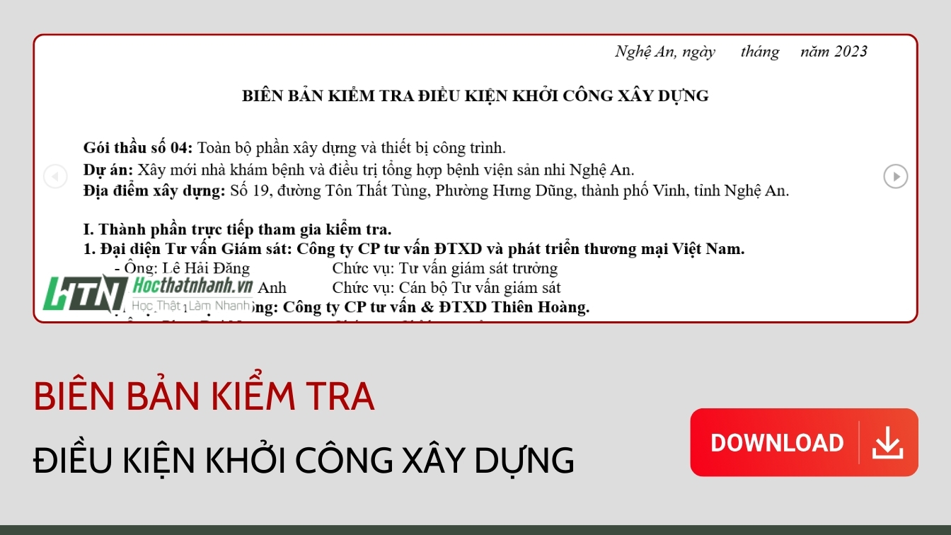 Kiểm tra điều kiện phòng