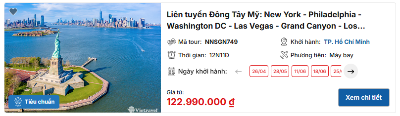 Mùa đẹp để du lịch Mỹ