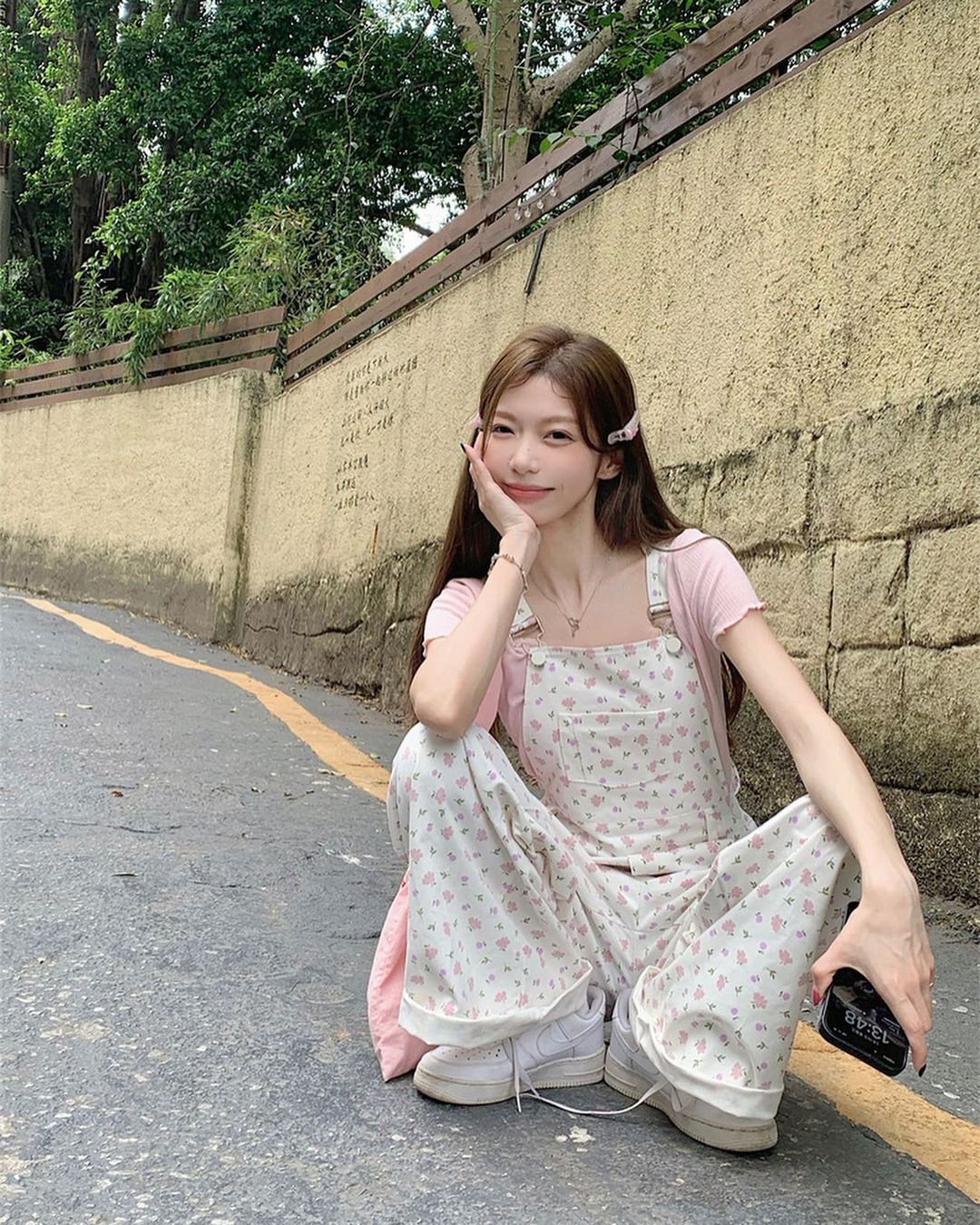 quần yếm hoa nhí