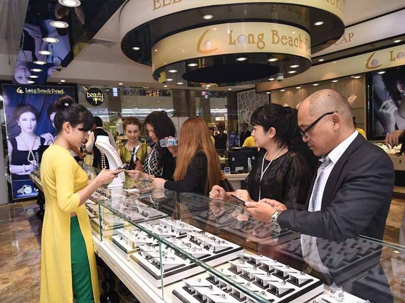 Không gian trưng bày ngọc trai