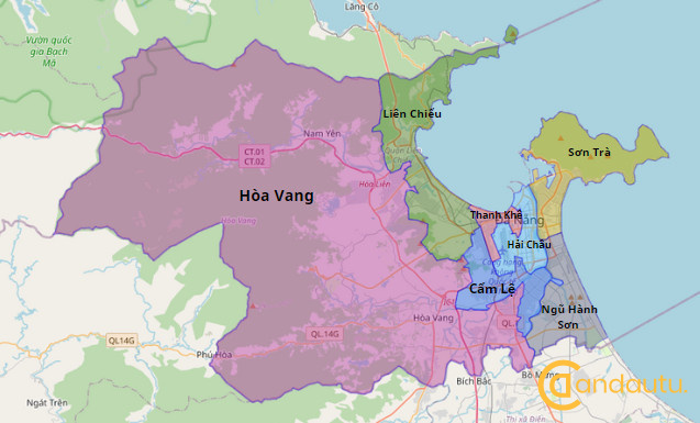 Bản đồ hành chính Đà Nẵng