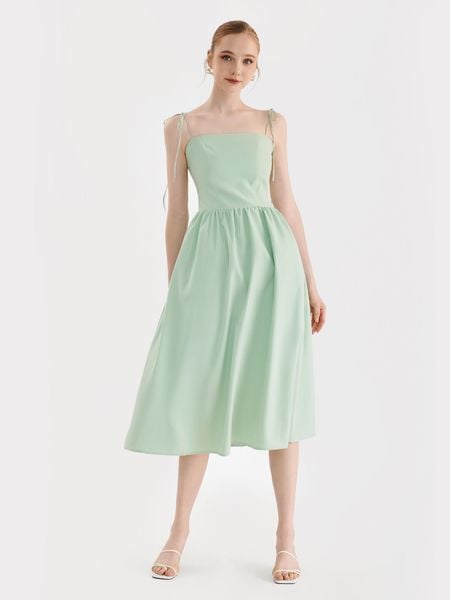 Đầm midi 2 dây smocking lưng ôm trọn vóc dáng quyến rũ