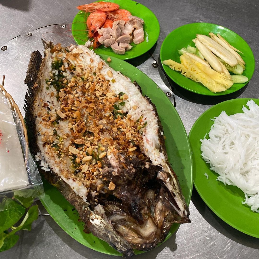 Cá lóc nướng trui miền Tây