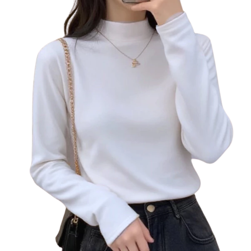 Áo Thun GIỮ NHIỆT Nữ Tay Dài Cao Cổ MIAA
