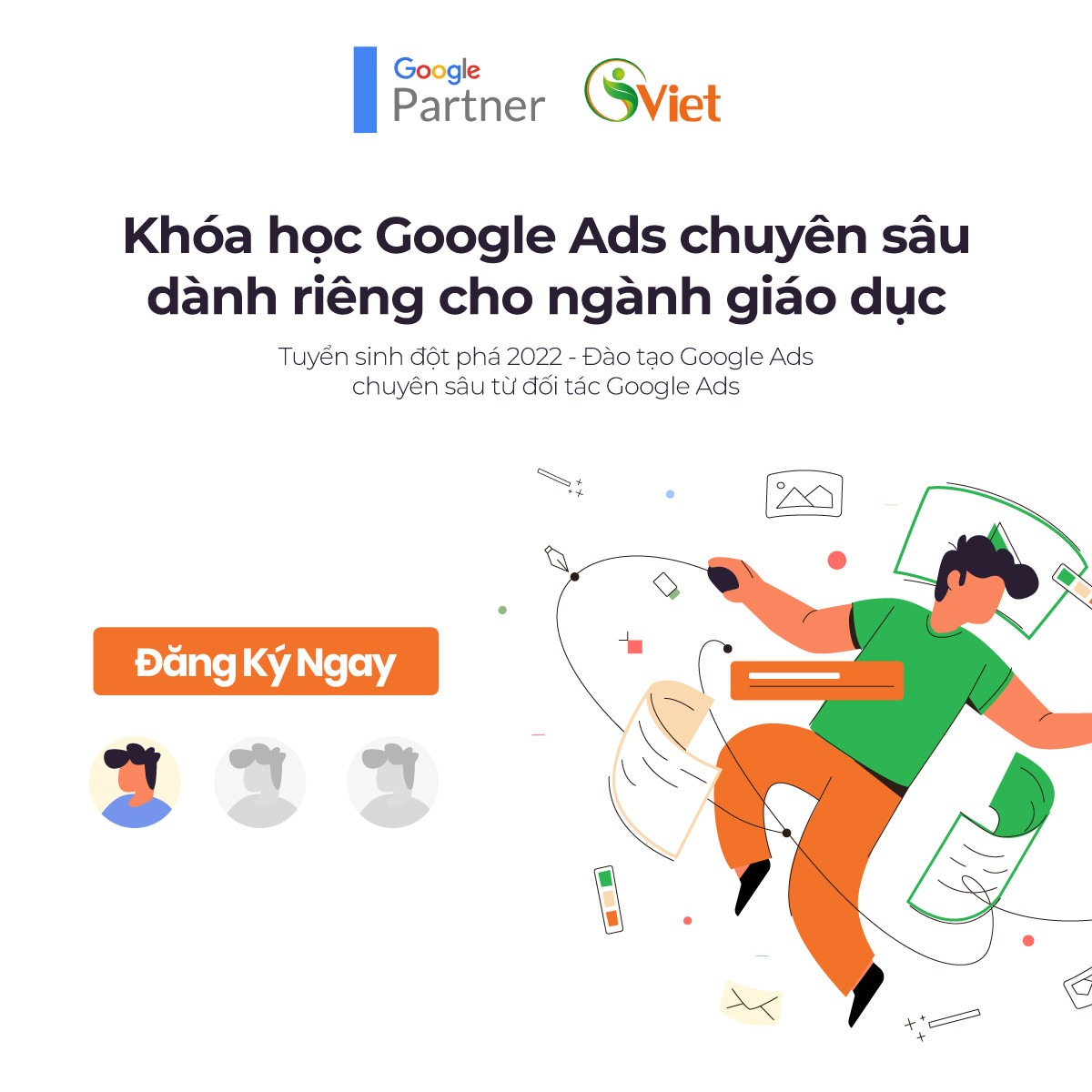 Ví dụ quảng cáo Google hiển thị cho trường học