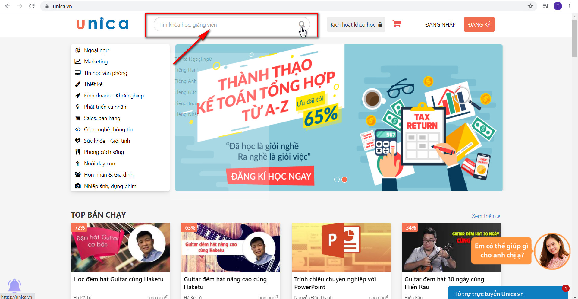 Học viên tìm kiếm khóa học trên Google trước khi đăng ký