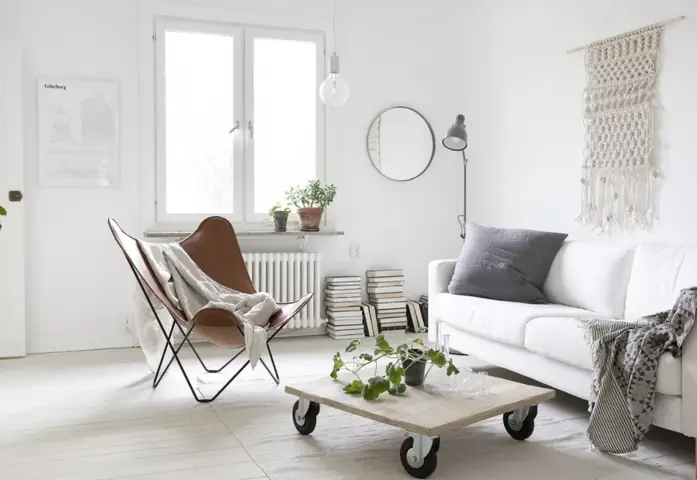 Nội thất đa năng giúp phòng khách nhỏ tối giản gọn gàng và tiện nghi