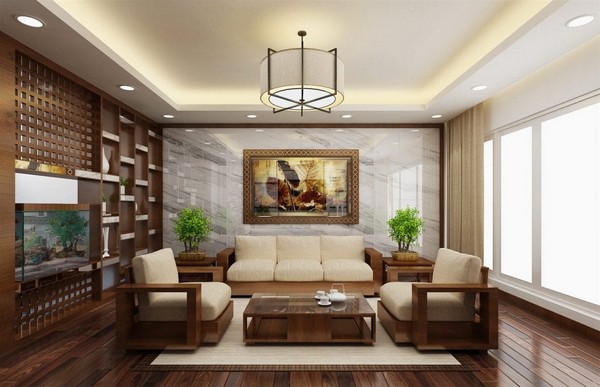 Phòng khách nhiều lớp khung