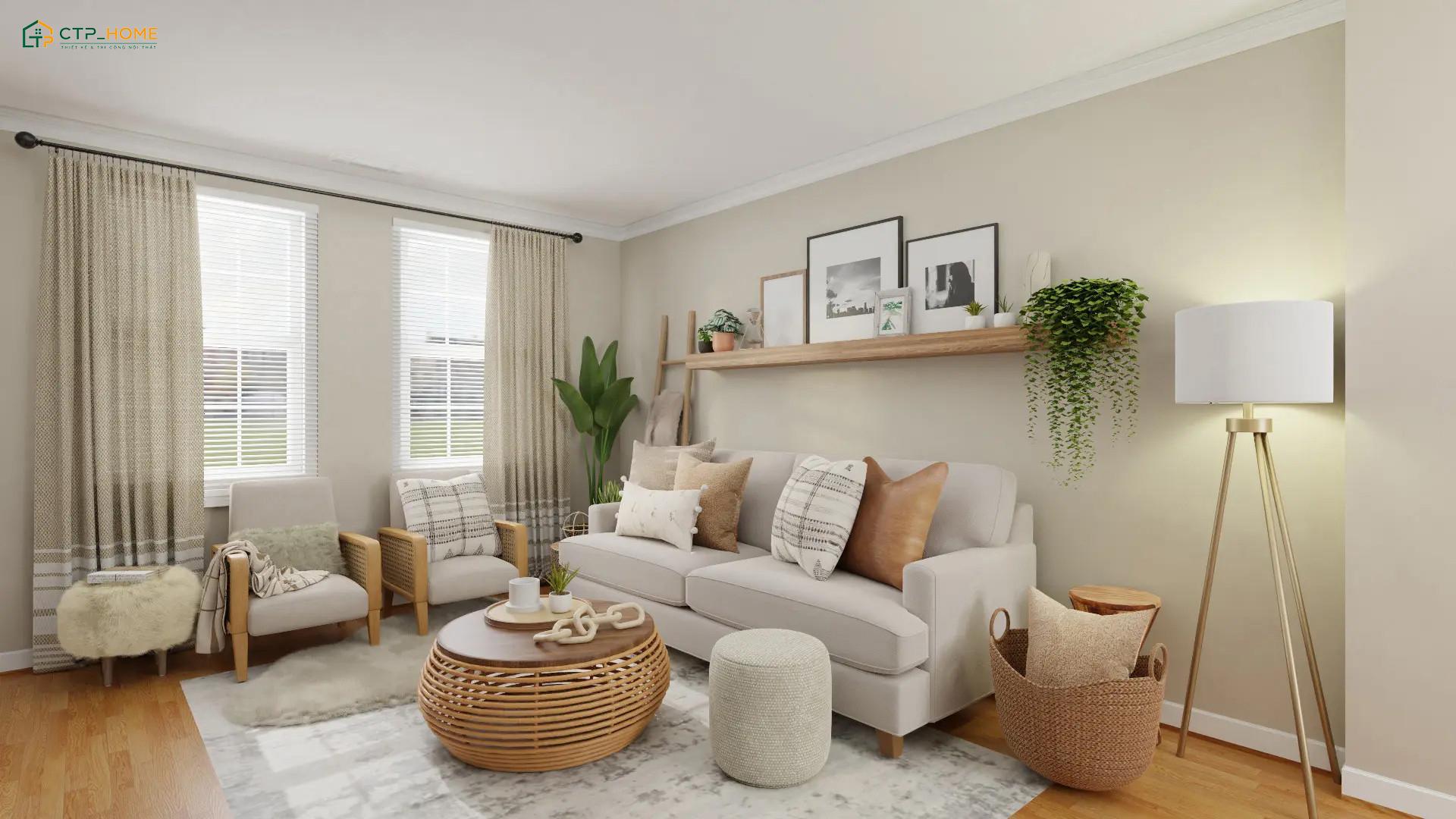 Kết hợp cây xanh trang trí