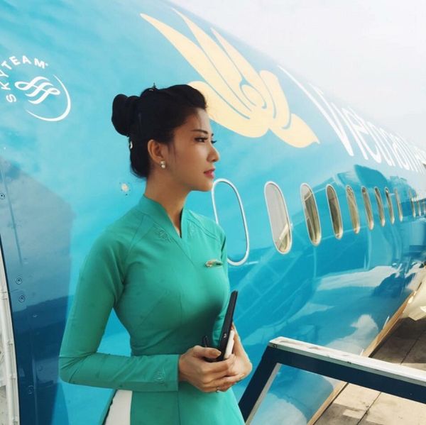 Đồng phục áo dài của nữ tiếp viên hàng không mang đậm bản sắc