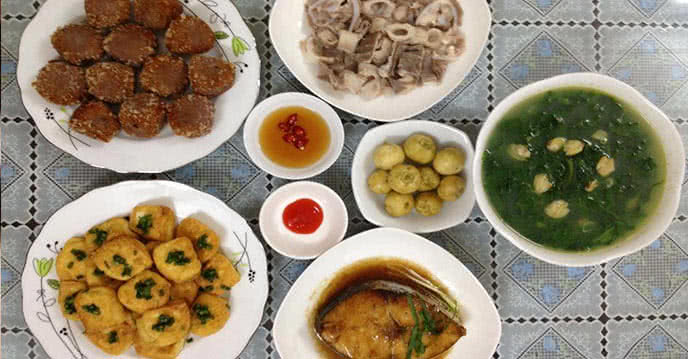 Thực đơn hàng ngày đa dạng