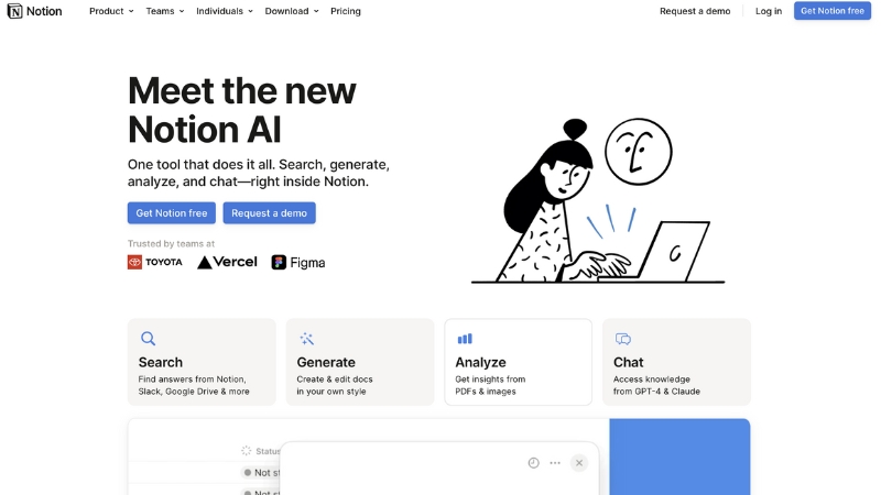Notion AI workspace assistant