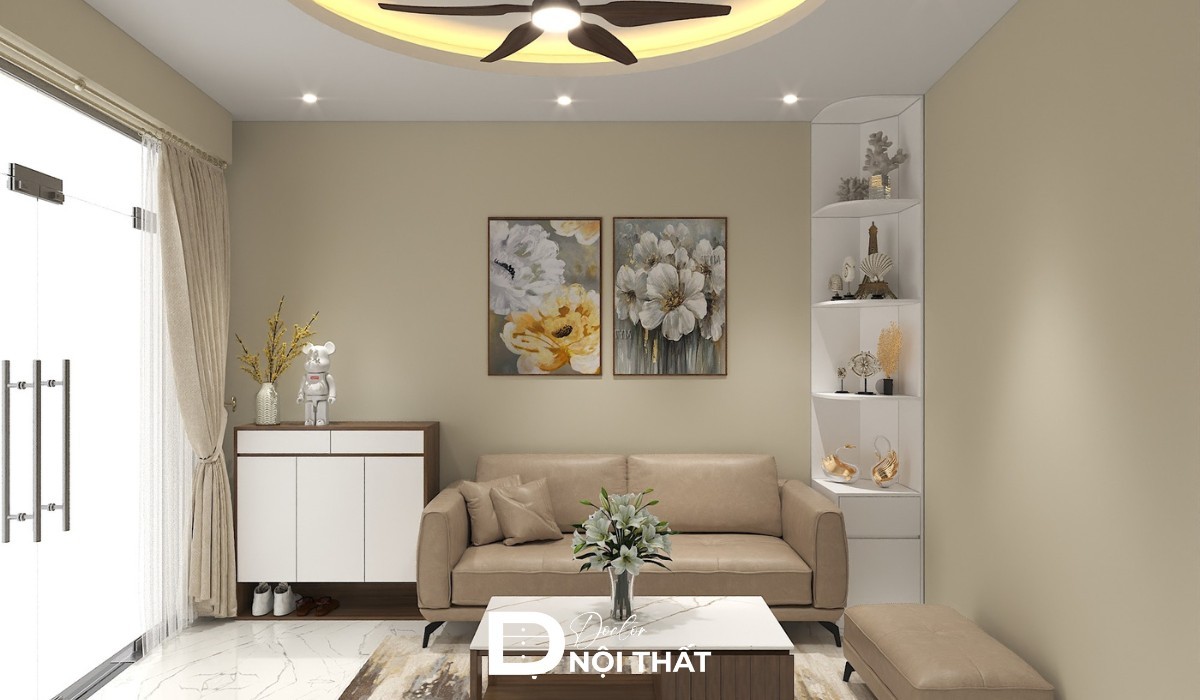 Mẫu phòng khách nhỏ 12m2