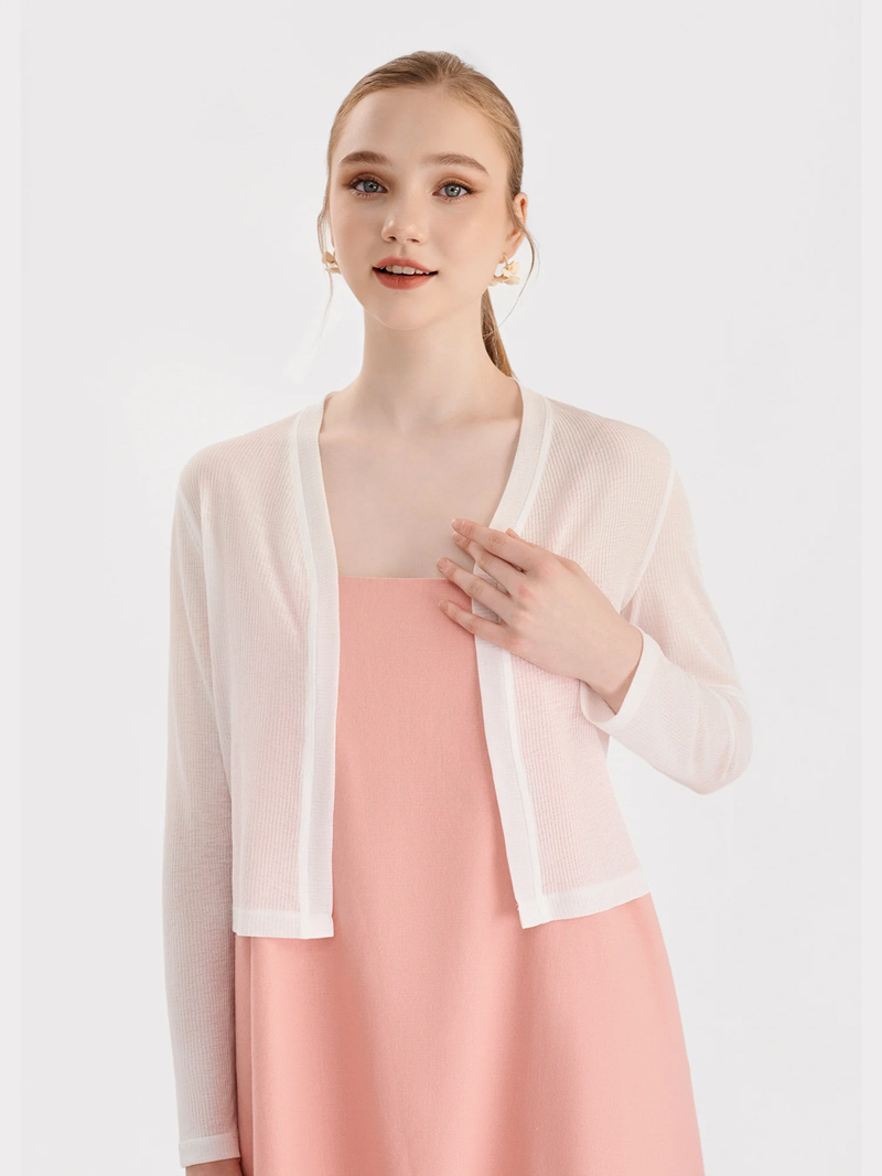 Áo cardigan cổ V tay dài ấm áp và đậm chất thơ