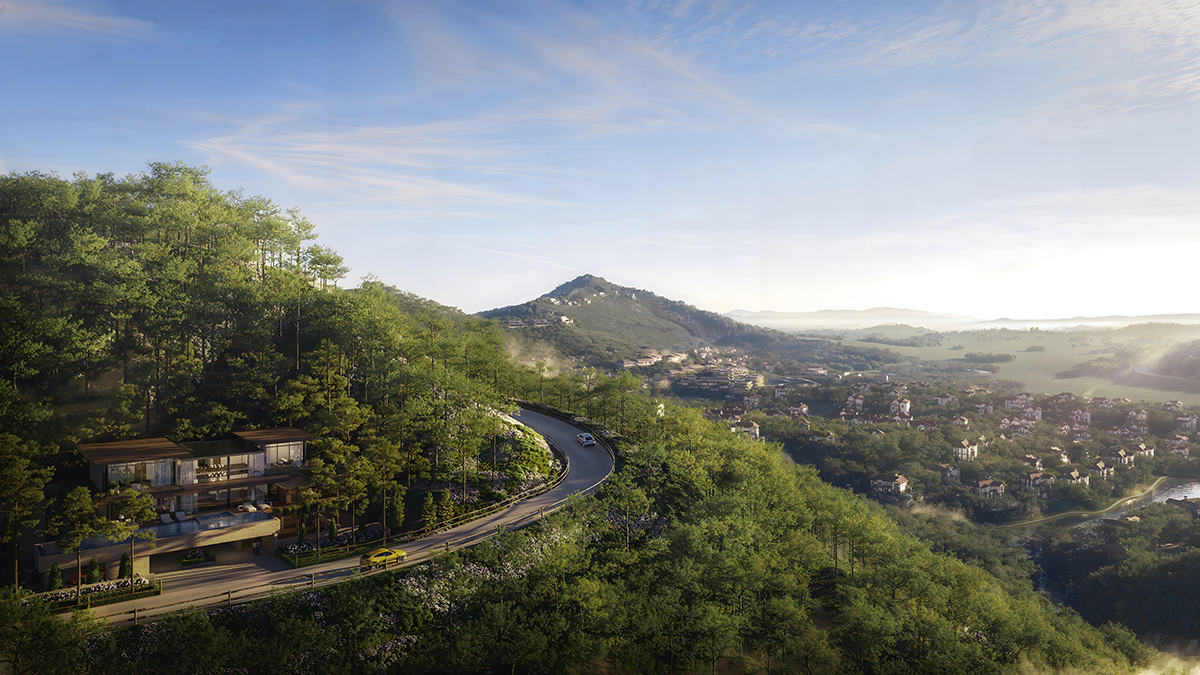 Đường nội khu Thanh Xuan Valley – trục cảnh quan kết nối các khu nhà với không gian xanh trung tâm