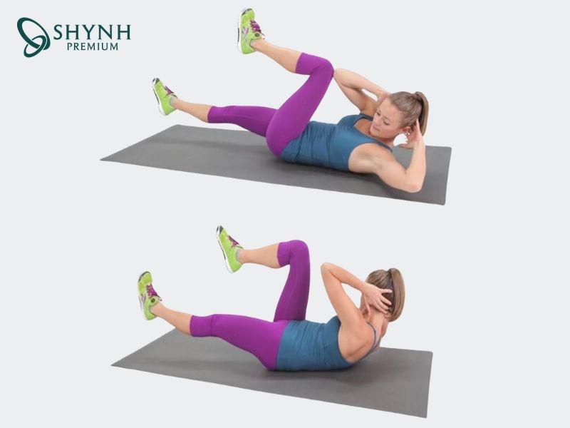 bài tập giảm mỡ bụng Bicycle Exercise