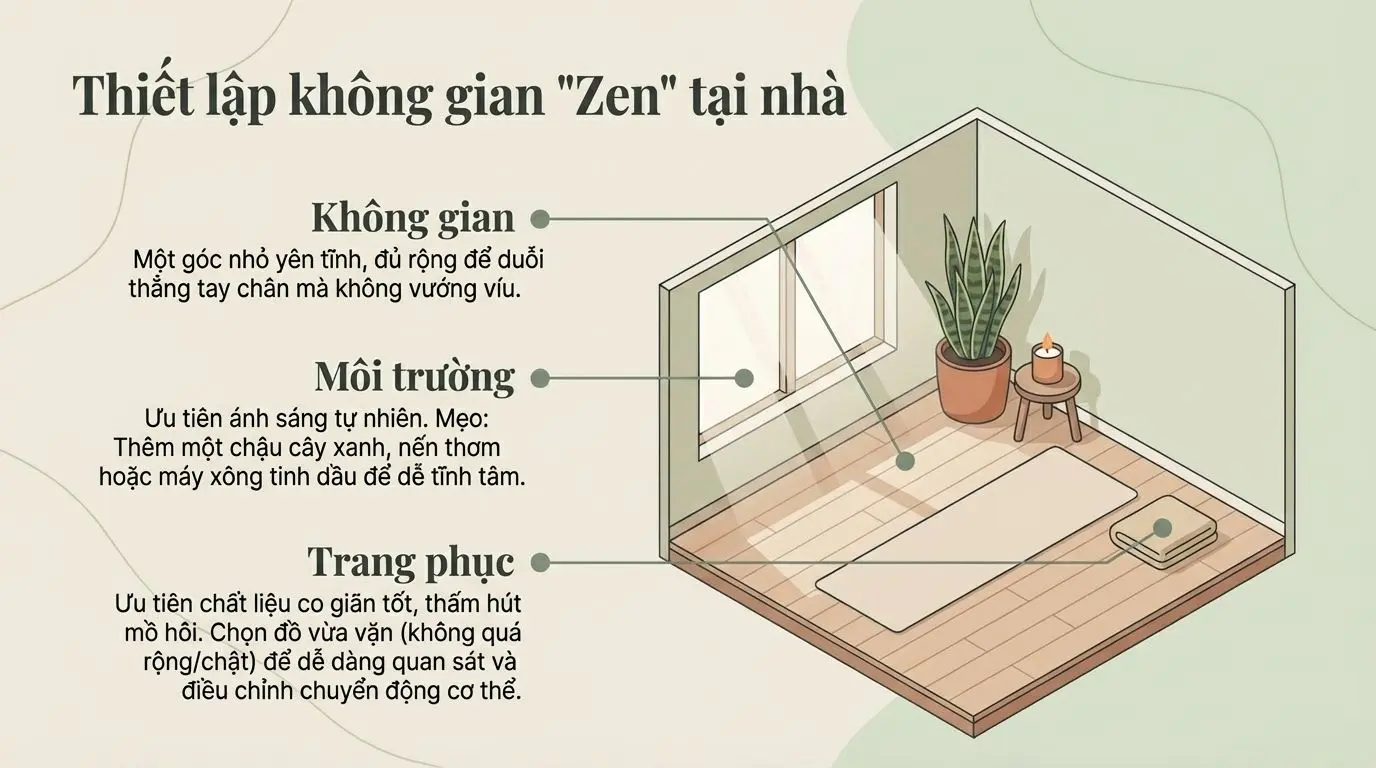 Thiết lập không gian zen tại nhà