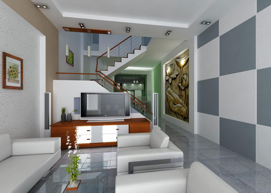 Phòng khách phối màu