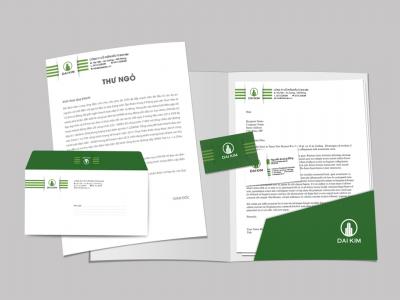 Thiết kế logo và hệ thống nhận diện công ty nhập khẩu và phân phối thép Đại Kim