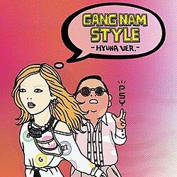 Bìa đĩa phiên bản Oppa Is Just My Style với sự kết hợp giữa Psy và Hyuna