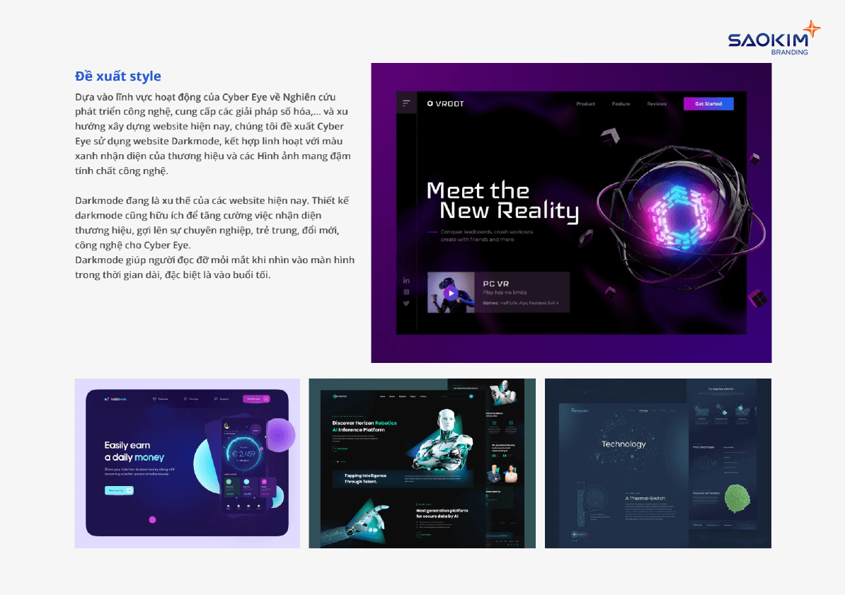 Thiết kế concept website công ty công nghệ Cyber Eye